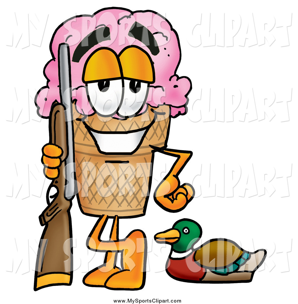 1024x1044 Sports Clip Art Of A Ice Cream Cone Duck Hunter By Toons4biz
