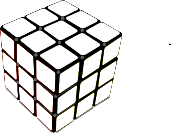 600x472 Rubiks Cube White Clip Art