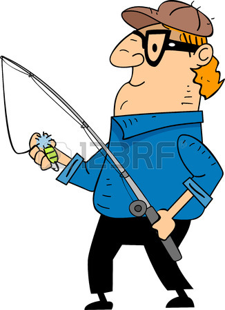 326x450 Illustration Featuring A Group Of Men Ice Fishing Royalty Free