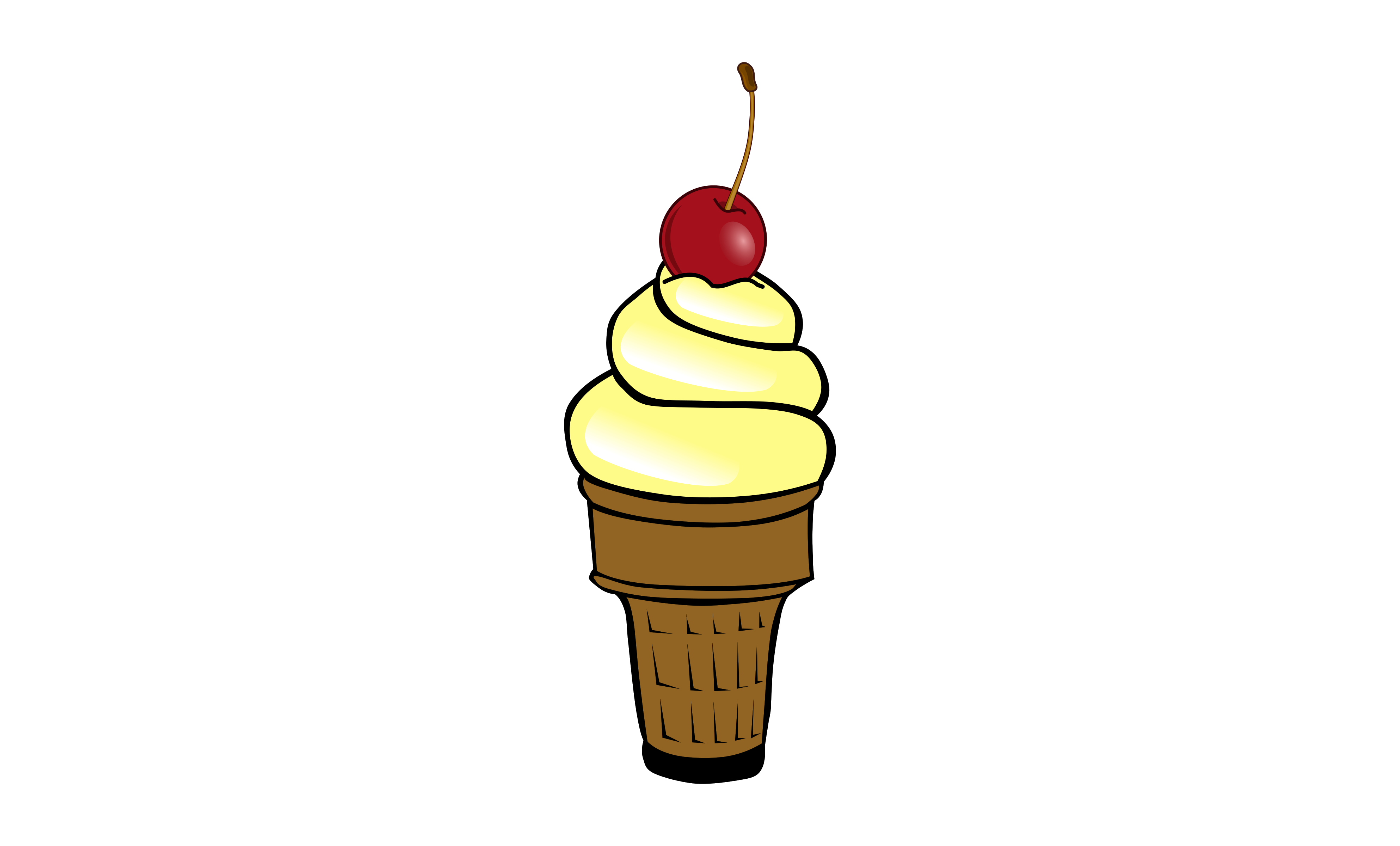 3972x2400 Cherry Clipart Ice Cream