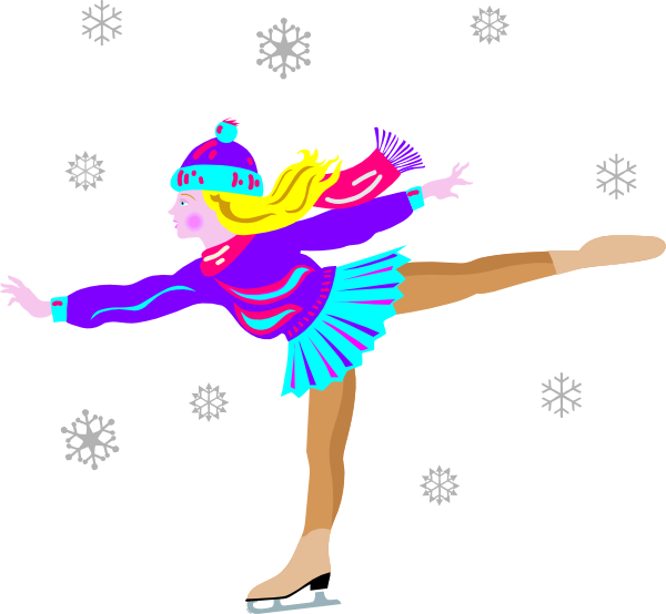 600x554 Ice Skating Clip Art