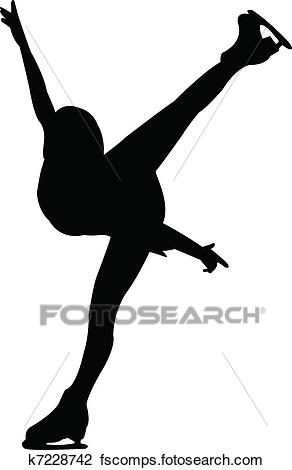 292x470 Clipart Of Figure Skating K7228742