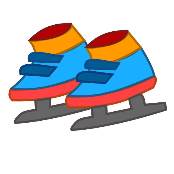 600x600 Ice Skates Clip Art