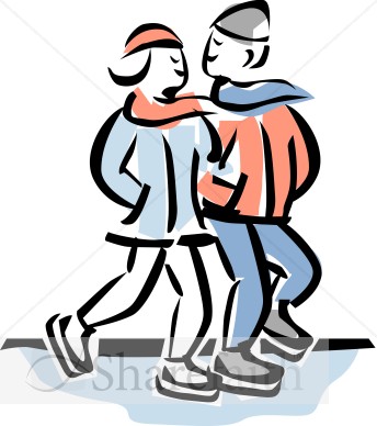 344x388 Couple Clipart Ice Skating