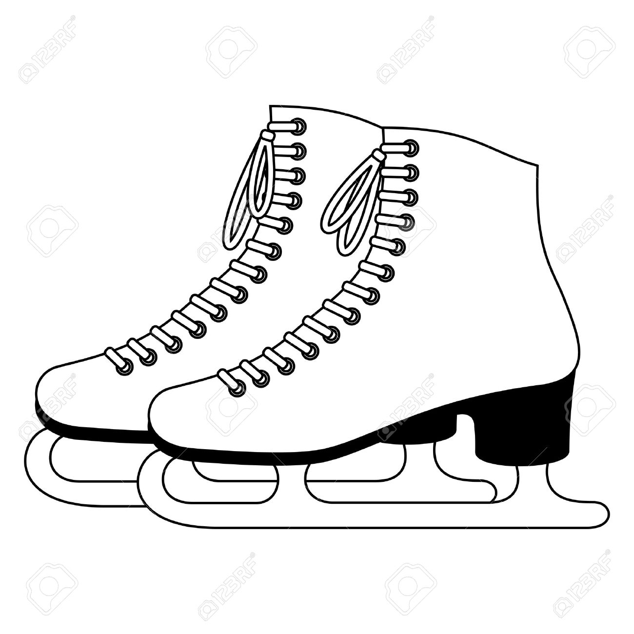 1300x1300 Ice Skates Clipart