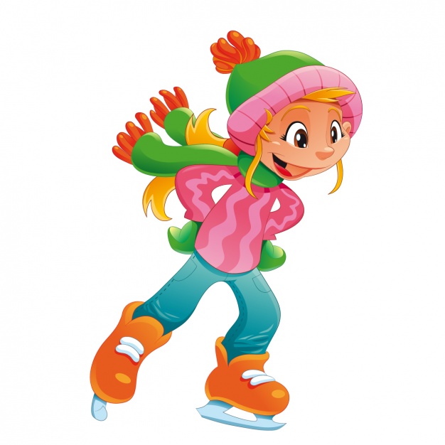 626x626 Girl Practising Ice Skating Vector Free Download