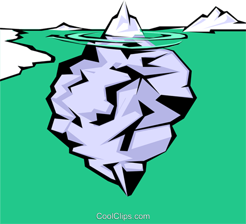 480x436 The Tip Of The Iceberg Royalty Free Vector Clip Art Illustration