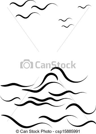 339x470 Wave Clipart Black And White