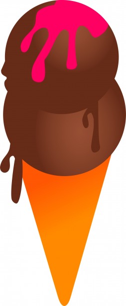 253x615 Chocolate Ice Cream Clipart Free Stock Photo Public Domain