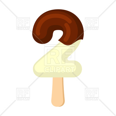 400x400 Number 2 Ice Cream Font Royalty Free Vector Clip Art Image