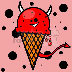 300x300 Royalty Free Evil Ice Cream Cone With A Pink Background 381652