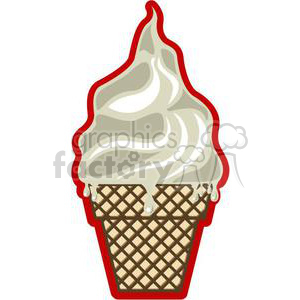 300x300 Royalty Free Ice Cream Cone 381626 Vector Clip Art Image