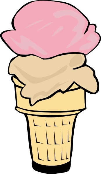348x600 Ice Cream Cone (2 Scoop) Clip Art Free Vector In Open Office