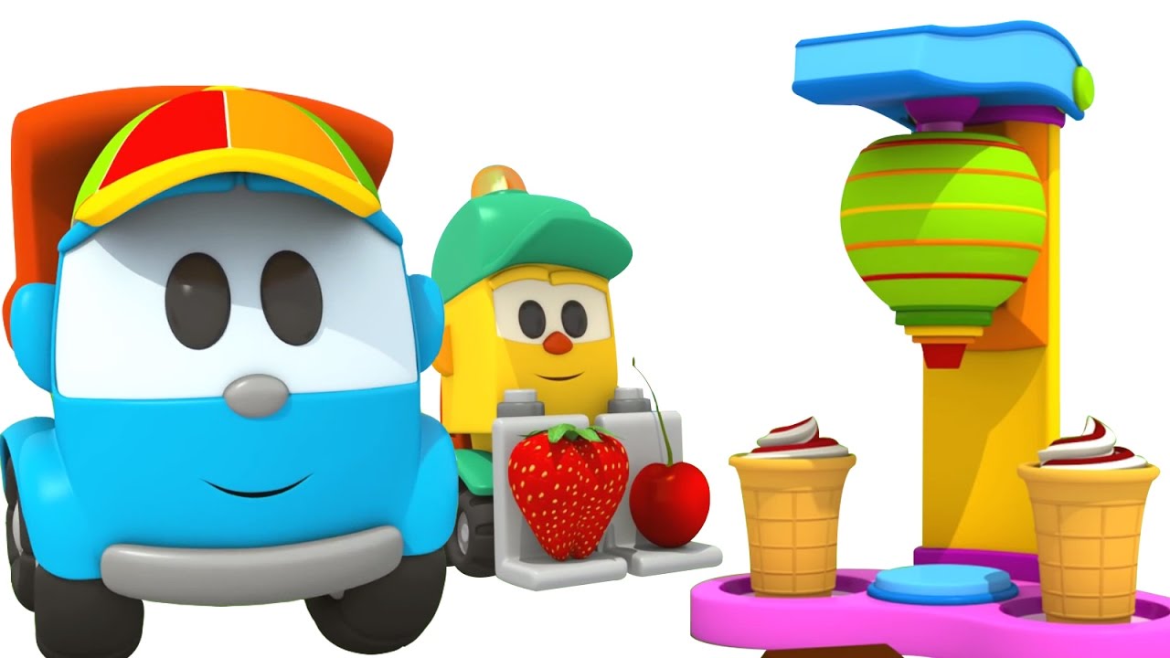 1280x720 Leo The Truck Ice Cream Machine. Cartoon For Kids.