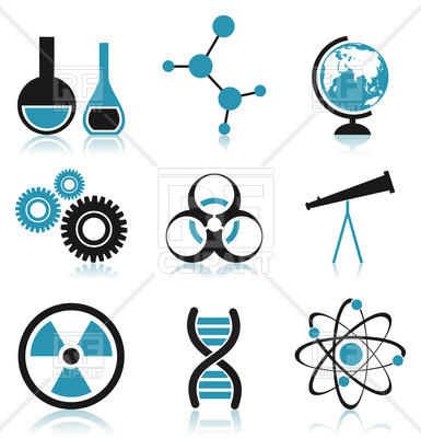 385x400 Icons Of Science Theme Royalty Free Vector Clip Art Image