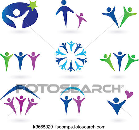 450x421 Clip Art Of Community, Network And Social Icons K3665329