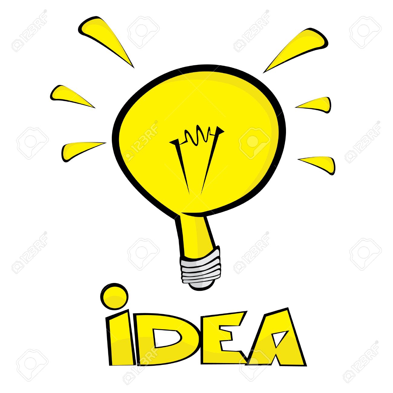 Idea Light Bulb Cartoon | Free download on ClipArtMag