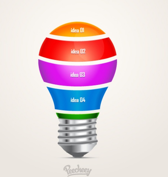 571x600 Idea Light Bulb Free Vector In Adobe Illustrator Ai ( Ai ) Vector