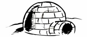 300x129 And White Igloo Clipart Image