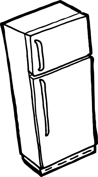 330x596 Refrigerator Clipart Black And White Letters