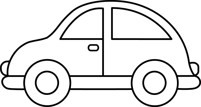 830x442 Car Clipart Black N White
