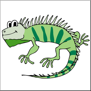 304x304 Clip Art Cartoon Iguana Color I Abcteach