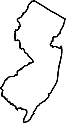 223x416 New Jersey Outline Clipart