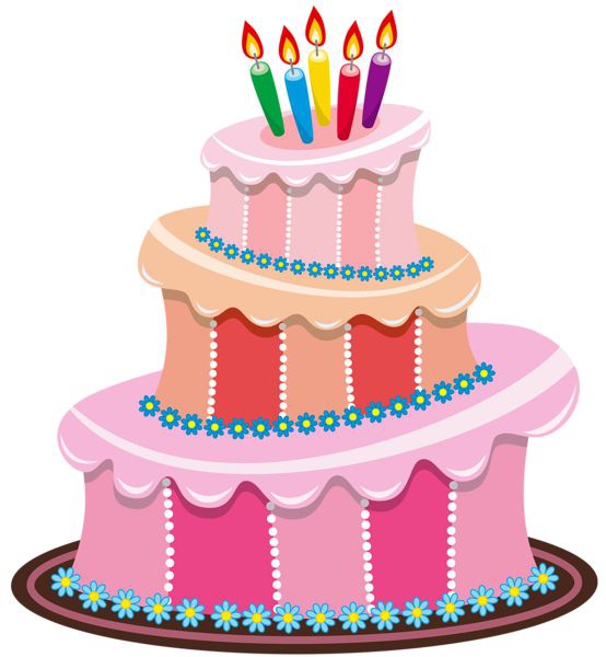 554x600 First Birthday Cake Clipart