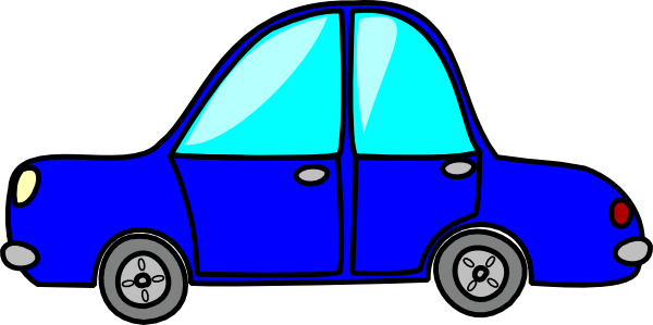 600x299 Cartoon Blue Car Clip Art