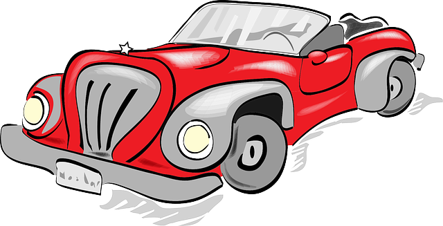 640x327 Free Red Cartoon Vintage Car Clip Art