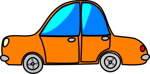 600x299 Car Orange Cartoon Clip Art
