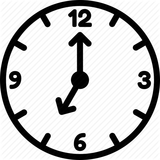 512x512 Clock Clipart Seven