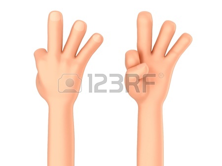 450x338 3d Render Of A Hand Showing One Finger Or Pointing Stock Photo