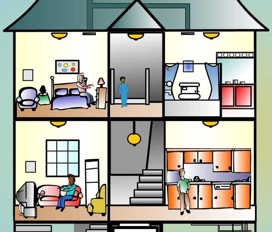 902x768 Free Inside House Clipart Image
