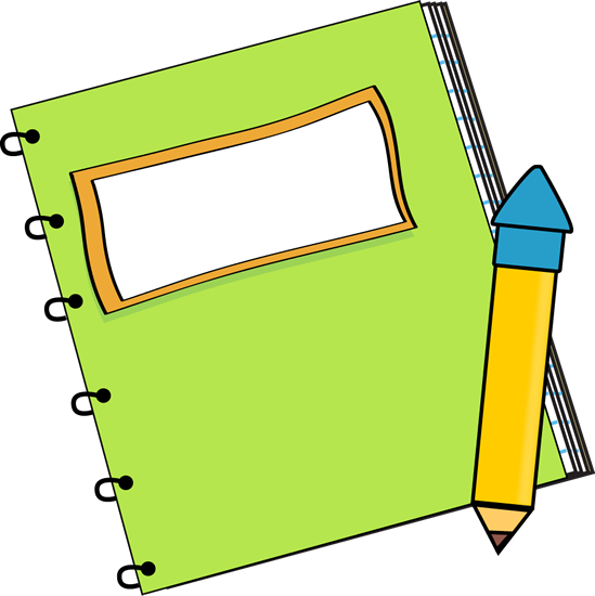 549x550 Notebook And Pencil Clipart