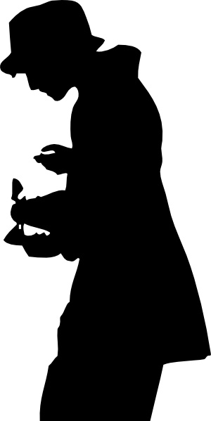 300x599 Silhouette Of A Person Clipart