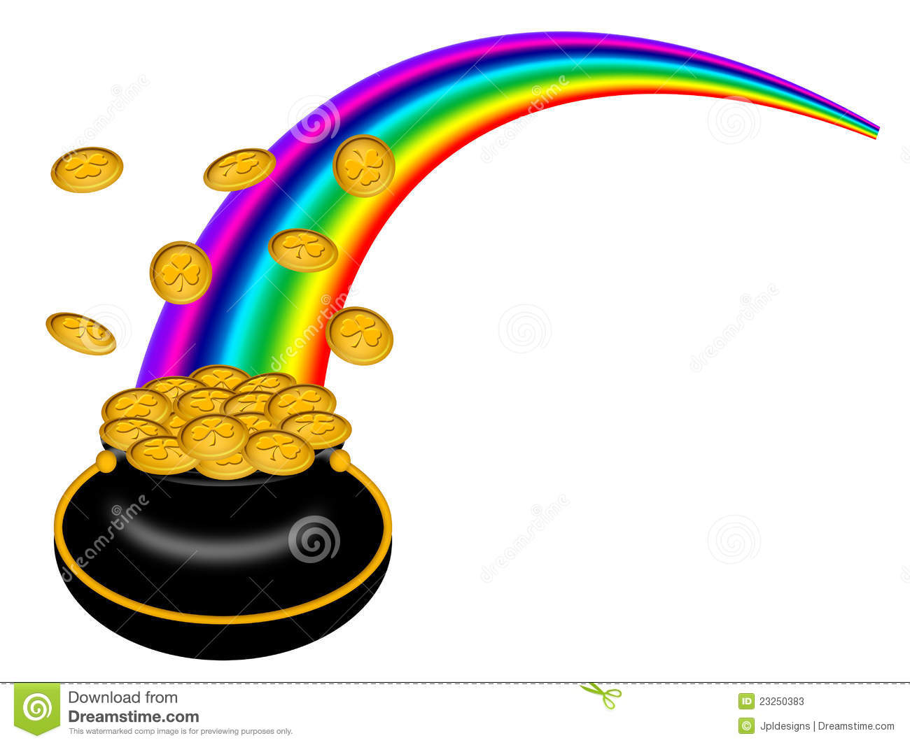 1300x1065 Rainbow With Pot Of Gold Clipart