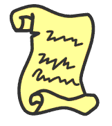 162x182 Scroll With Writing Clipart