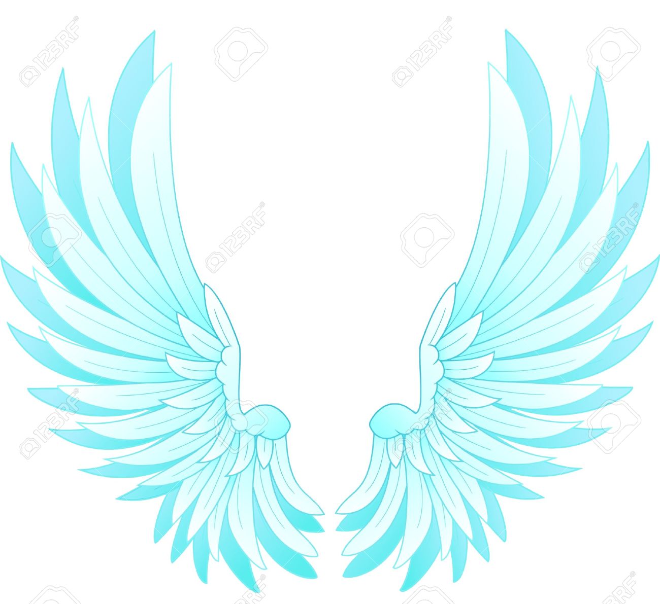1300x1191 Wings Clipart Blue Angel