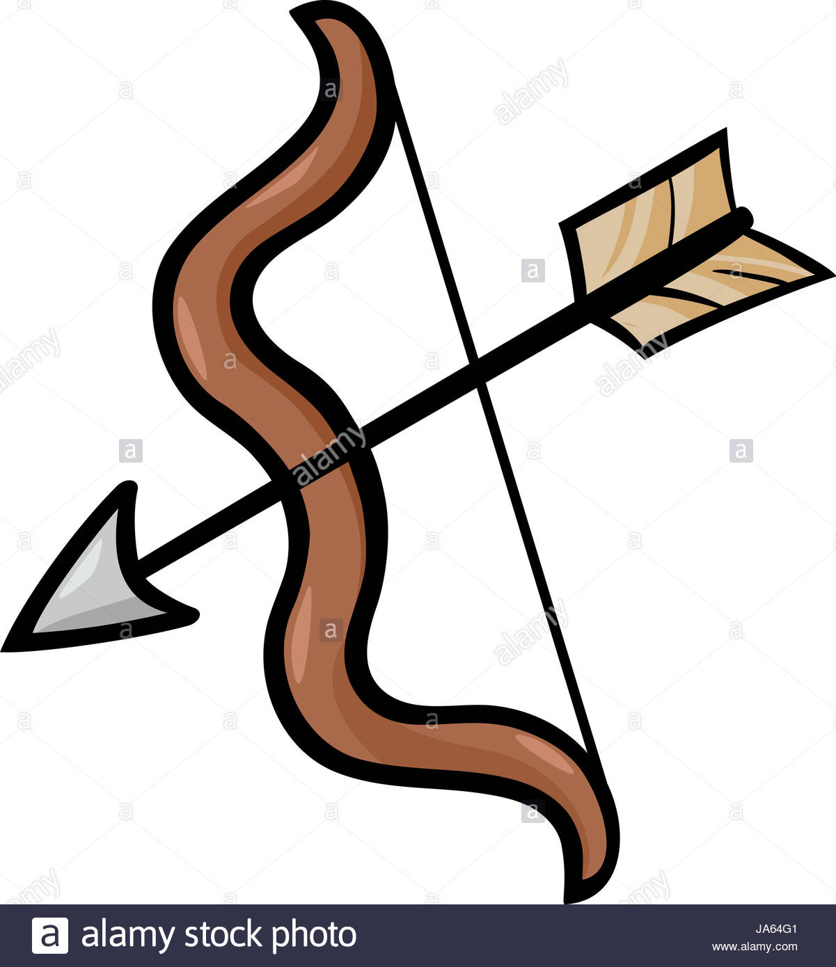 1201x1390 Cartoon Illustration Of Bow And Arrow Clip Art Stock Photo