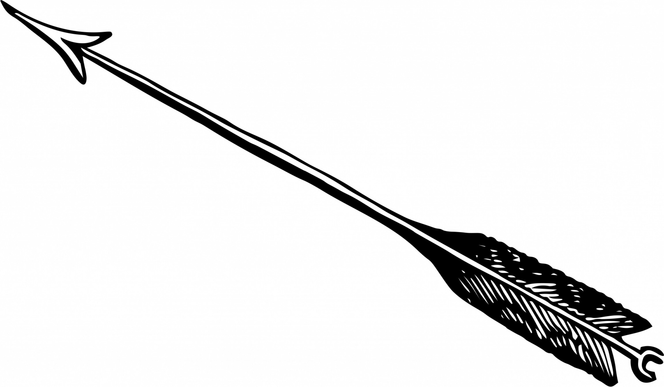 2304x1342 Black Clipart Bow And Arrow