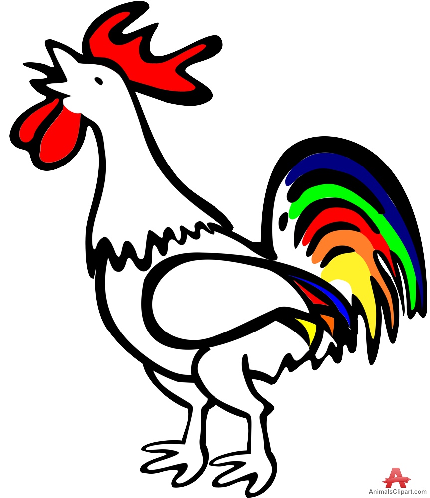 862x999 Colorful Chicken Clipart Free Clipart Design Download