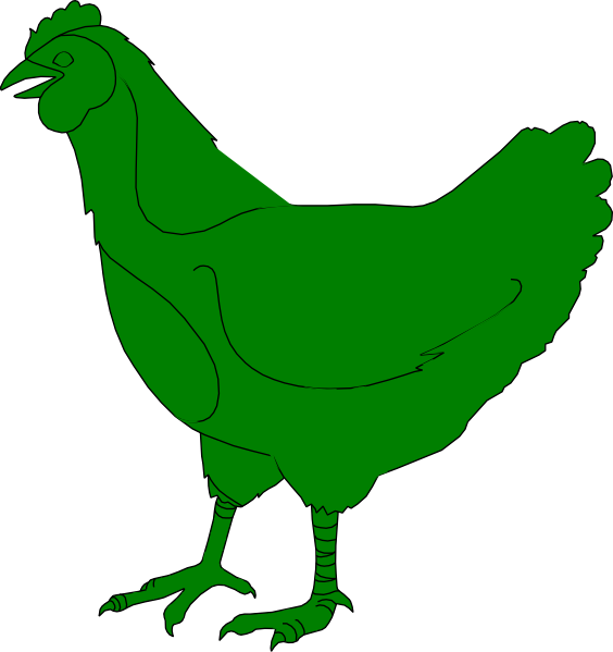 564x599 Green Chicken Clip Art