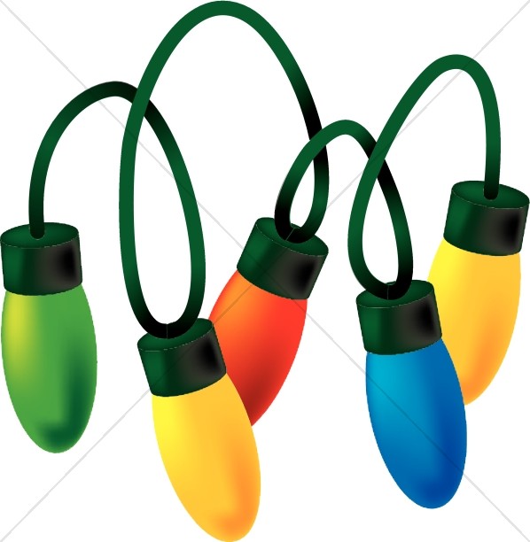 598x612 Modern Christmas Lights Clipart Traditional Christmas Decoration