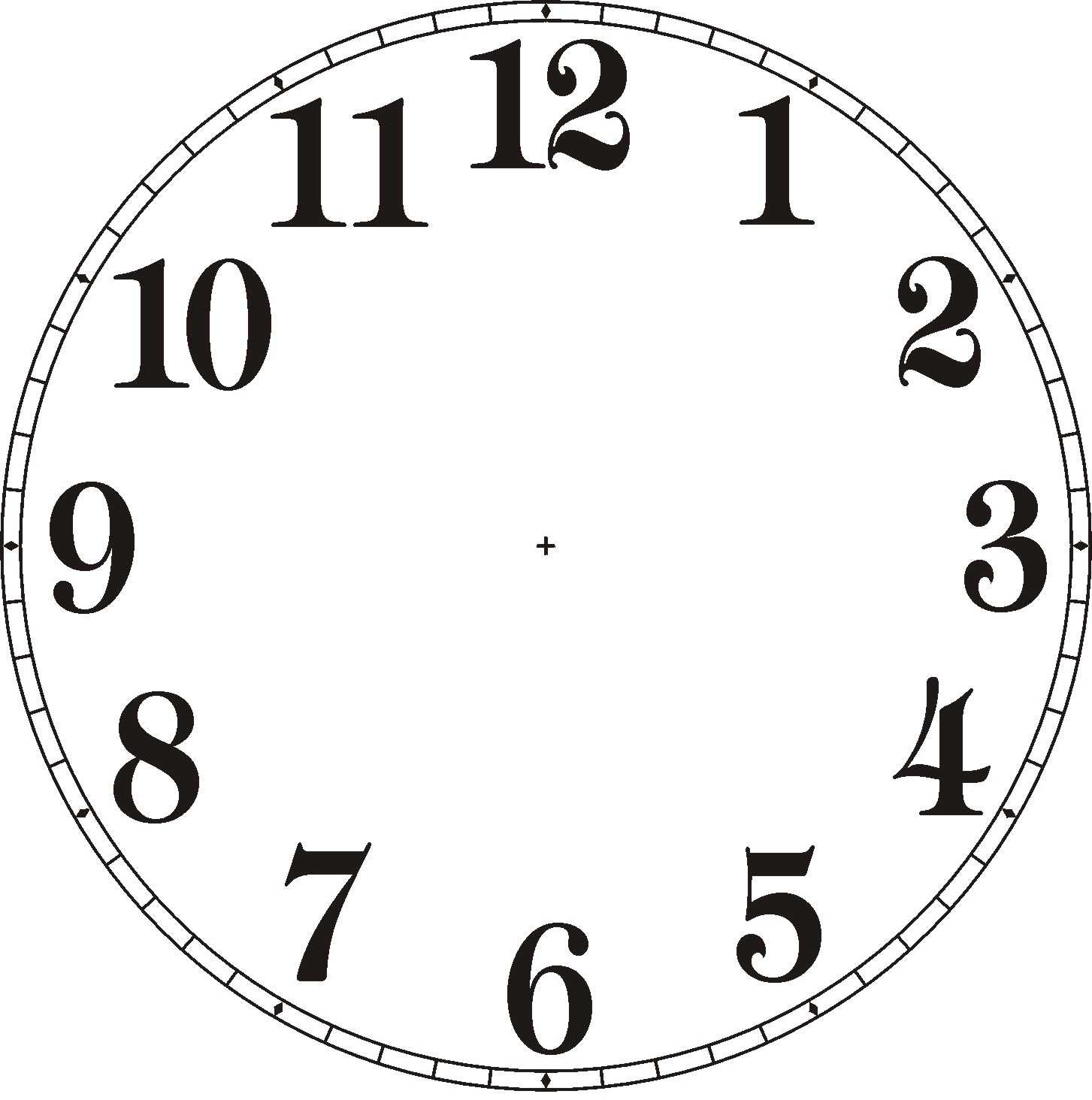 1453x1464 Clock Face Clipart