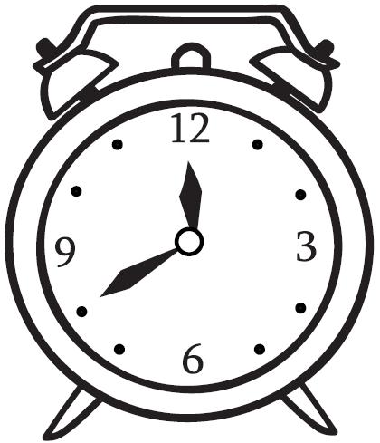 420x489 Table Clock Clipart