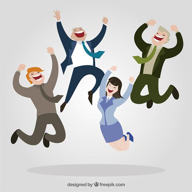 625x626 Happy Entrepreneurs Vector Free Download