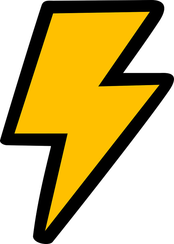 571x800 Cartoon Lightning Bolt Stickers By Jezkemp Redbubble