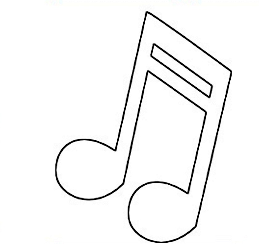 840x793 Music Notes Clipart Outline