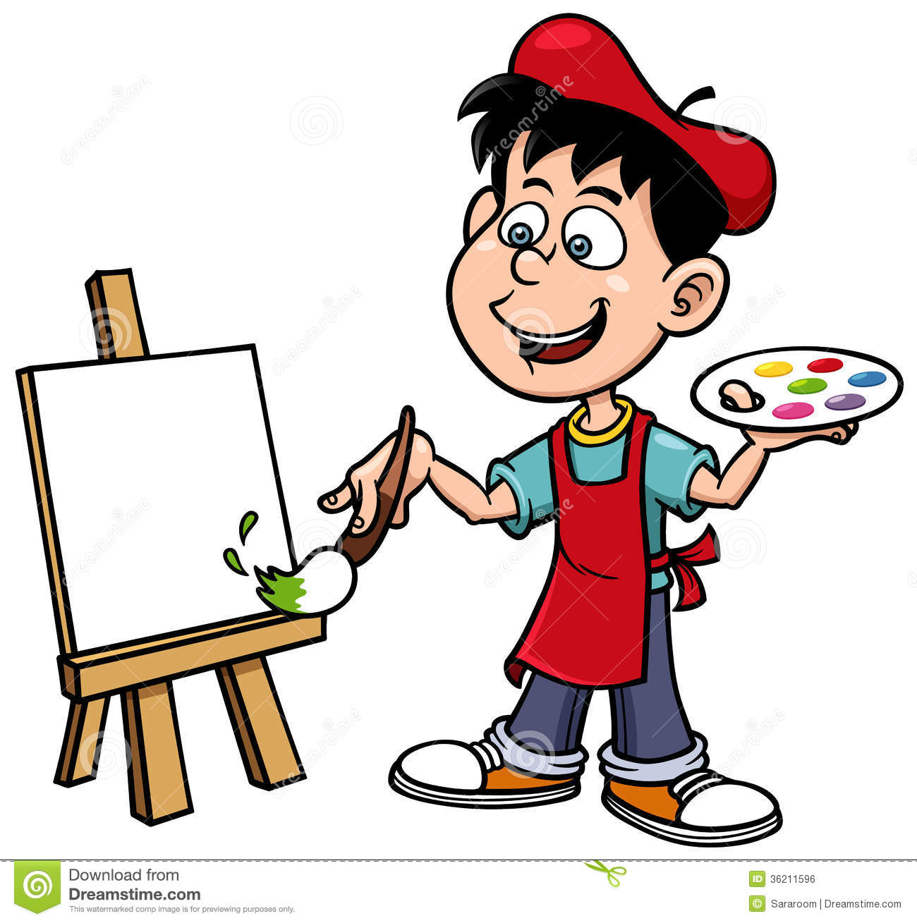 Cartoon Artist Drawing Images ~ Artist Cartoon Character Illustration ...